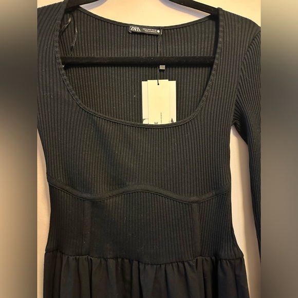NWT Zara Ribbed top, cotton bottom dress - Picture 9 of 9